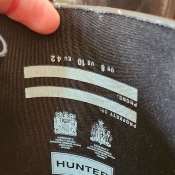 Hunter black gloss tall women's rain boots size US10 NEW - Picture 3 of 3